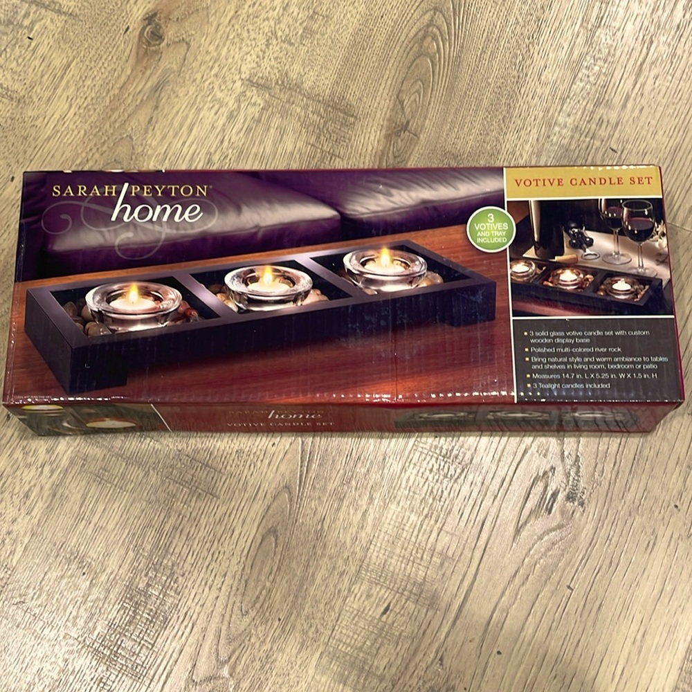 New | Sarah Peyton Home | Votive Candle Set | Home Decor Candle Holders